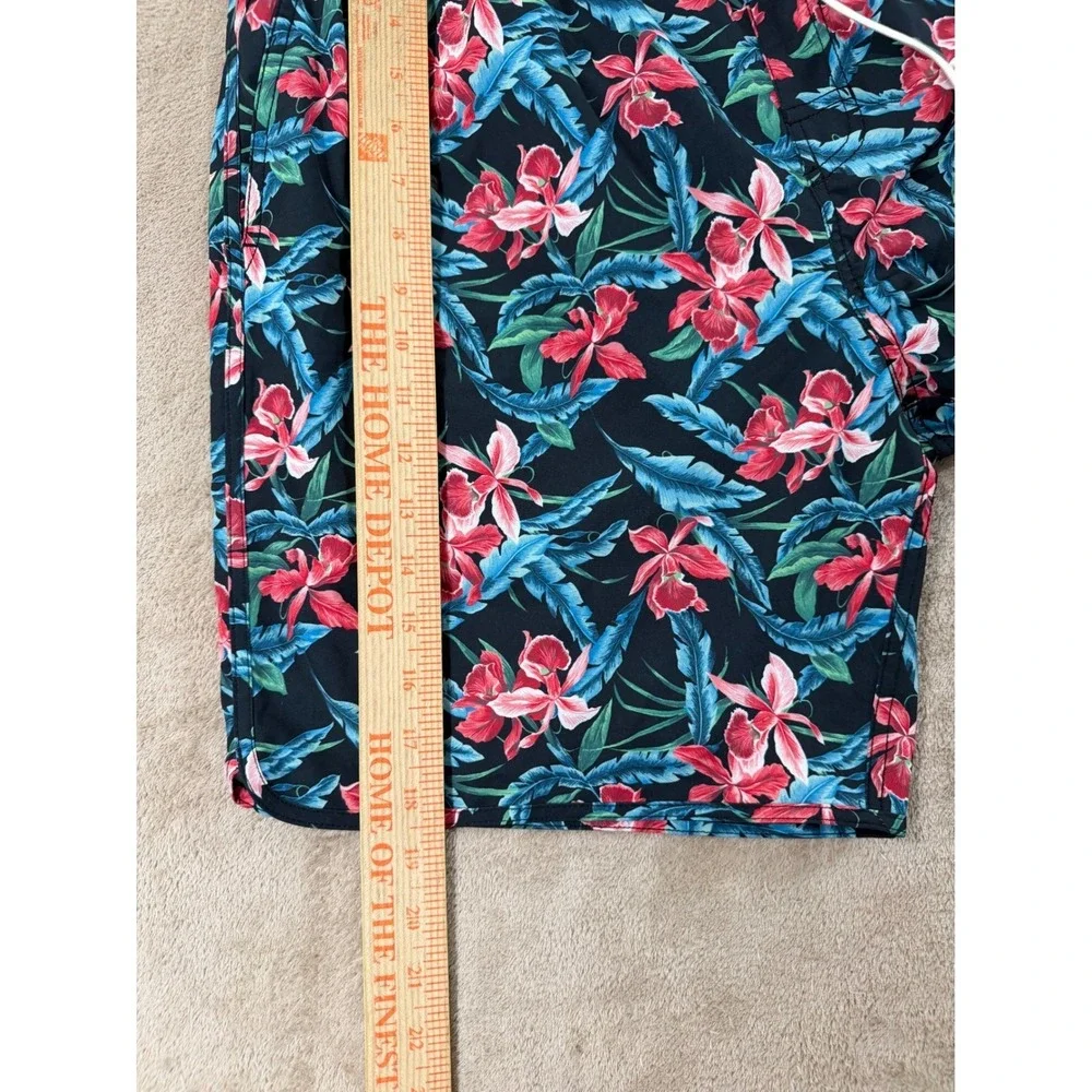 Fair‎ Harbor Swim trunks Shorts Men's XL Colorful Botanical Print AOP Lined EUC